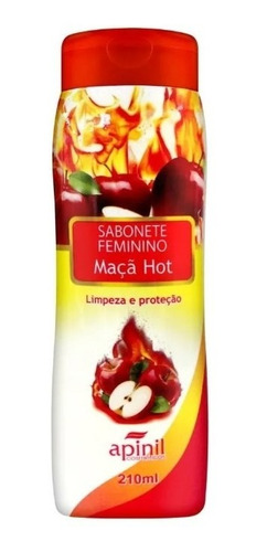 12 Unidades Sabonete Líquido Intimo Maça Hot 210ml Apinil