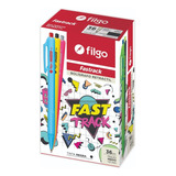 Boligrafo Lapicera Filgo Fastrack 1mm Tubo X 36 Unidades Color De La Tinta Negra Color Del Exterior Surtidos