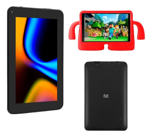 Tablet M7 Wi-fi 64gb 4gb Ram 7  Nb409 Capa Infantil Vermelha
