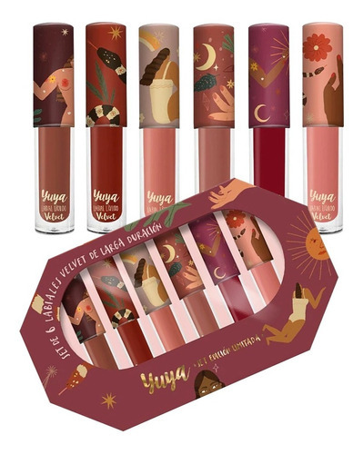 Yuya Set 6 Labiales Liquidos Velvet Edicion Limitada