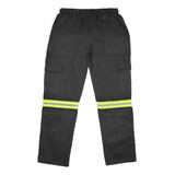 Pantalón Cargo Náutico Negro Con Reflectivo Ropa De Trabajo