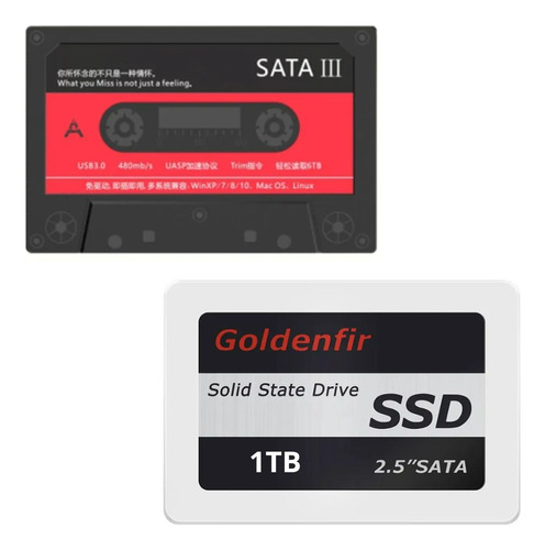 Ssd Externo - Case Fita K7 + Ssd Goldenfir 1tb: Nostalgia E Capacidade!