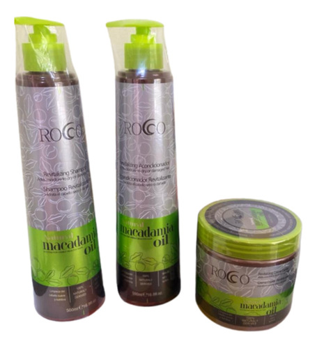 Kit Macadamia Oil (shampoo , Acondicionador, Crema Capilar) 