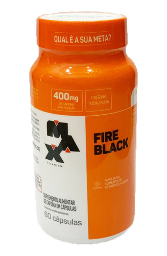 Pré Treino Fire Black 60 Cápsulas Max Titanium