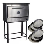 Horno Pizzero De 6 Moldes Con 6 Pizzeras De 36 Cm