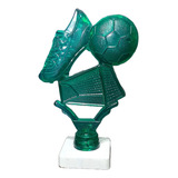 Trofeo Plástico Fútbol Arco Pelota Botin Verde 13cm Souvenir