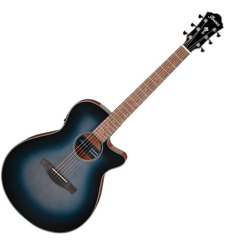 Guitarra Ibanez Aeg 50 Ibh Indigo Blue Burst High Gloss, Orientación Para La Mano Derecha, Color Azul