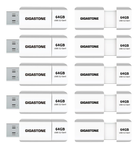 Gigastone Z60 64gb Paquete De 10 Unidades Flash Usb 3.2 Gen1