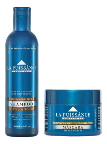 Shampoo Y Mascara Azul Matizador De La Puissance 