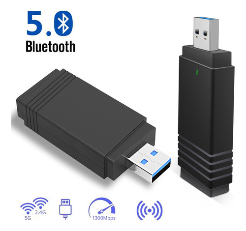 Antena Wifi Usb 1300 Mbps Adaptador Bluetooth Receptor Wifi