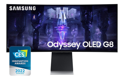 Monitor Gamer Samsung Odyssey Oled G8 34'' Cor Prateado