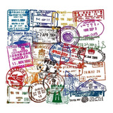 Stickers X 50 Uds Sellos Viaje Paises Pasaporte Portatil Pc 