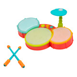 Bateria Tambor Musical Interactivo Con Luces Y Sonido Battat