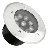 6pz Empotrable De Piso Led 9w=90watts Luz Blanca Exterior