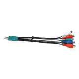 Adaptador Av Componente Tv Samsung 5/rca P1/p2 Cor Preto