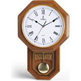 Reloj De Pared De Péndulo Con Pilas - Reloj Regulador - Relo