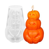 Molde De Silicona Velas 3d Forma De Calabaza Halloween,...