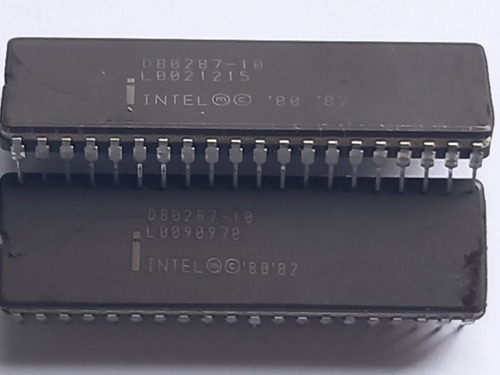 1  Pçs Coprocessador Intel D80287-10 P/ 286 - Vintage Antigo
