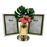Kit 2 Porta Retrato10x15cm Decorar Mini Vaso Decoração Flor