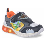 Tenis Con Luces Goliet Negro Para Niño Los Gomosos