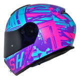 Casco Abatible Moto Worn Out Purpura Talla S Sh3910 Shaft