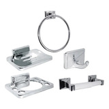 Set Accesorios Baño Cromado 5 Piezas  Stretto