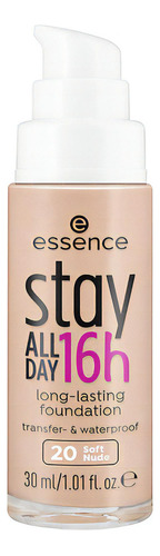 Base De Maquillaje Essence La Base De Maquillaje En Botella De Cristal Tiene Textura Supersuave, Le Proporciona Al Cutis Un Aspecto Uniforme Y Dura Hasta 16 Hs.soft Nude Base De Maquillaje De Larga Du