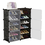 Zapatera 3 Pisos 24 Pares Organizador Armable Estante Color