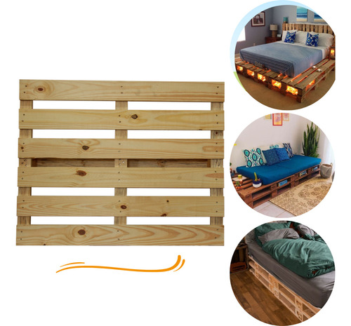 Pacote 2 Pallet De Madeira Pinus 100x80 Base De Cama E Sofá