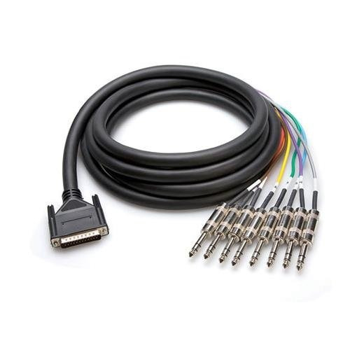 Hosa Dtp802 Serpiente Cable Db25 Para 8 X 6,6 Pies Trs Db25 