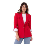 Saco Blazer Shyla Contemporáneo Cuello Con Solapa