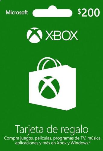 Tajeta De Regalo Xbox 200