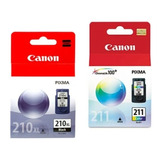 Canon 210xl Y 211  Pack + Audifonos De Regalo 