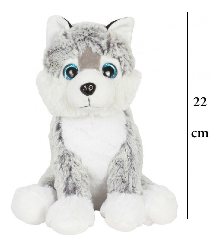 Perro Siberiano De Peluche Husky Ojos Tiernos Lobo Peluche Color Modelo Foto 2