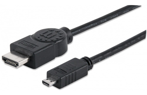 Cable Manhattan Hdmi C/canal Ethernet Hdmi - Micro Hmdi 2mts