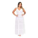 Vestido Longo Feminino Elegante Alcinha Soltinho Boho Chique