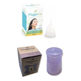 Copa Menstrual Maggacup Silicona + Vaso Esterilizador Color Color Copita 1 Y Vaso Violeta