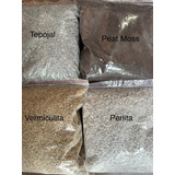 Kit De Sustratos, Tepojal, Perlita, Vermiculita Y Peat Moss