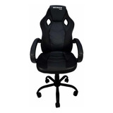 Cadeira De Escritório Mymax Mx0 Gamer Ergonômica  Preta Com Estofado De Couro Sintético