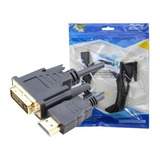 Cabo Adaptador Conversor  Dvi Macho Para  Hdmi Macho 3m