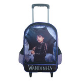 Mochila Rodinhas Wandinha Infantil Escolar Viagem Ou Creche