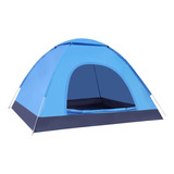 Tiendas Casa Campaña 2 Personas Camping Fácil Instalar, Azul