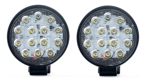 2 Faro Led Auxiliar Reflector 4x4 Agro Cuatri 14 Led 42w 