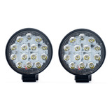 2 Faro Led Auxiliar Reflector 4x4 Agro Cuatri 14 Led 42w 