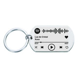 Chaveiro Aço Inox Dog Tag Personalizado (spotify Code)