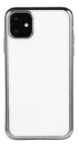 Funda Electro Transparent Borde Color Para iPhone 11 Pro Max