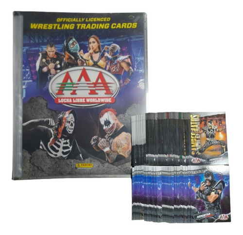 Coleccionador Aaa Wrestling + Set De Tarjetas Panini 2019