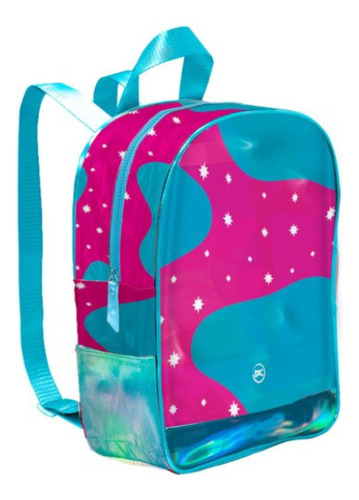 Mochila Em Pvc Pop Holografica Feminina Escolar Ziper Dac