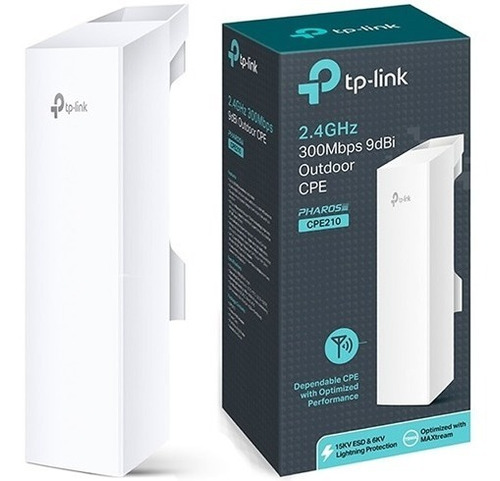 Access Point Cpe Exterior 2.4 300 Mbps 9dbi Tp-link Cpe210