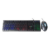 Kit Teclado E Mouse Gamer Com Leds Usb Iluminado Abnt2